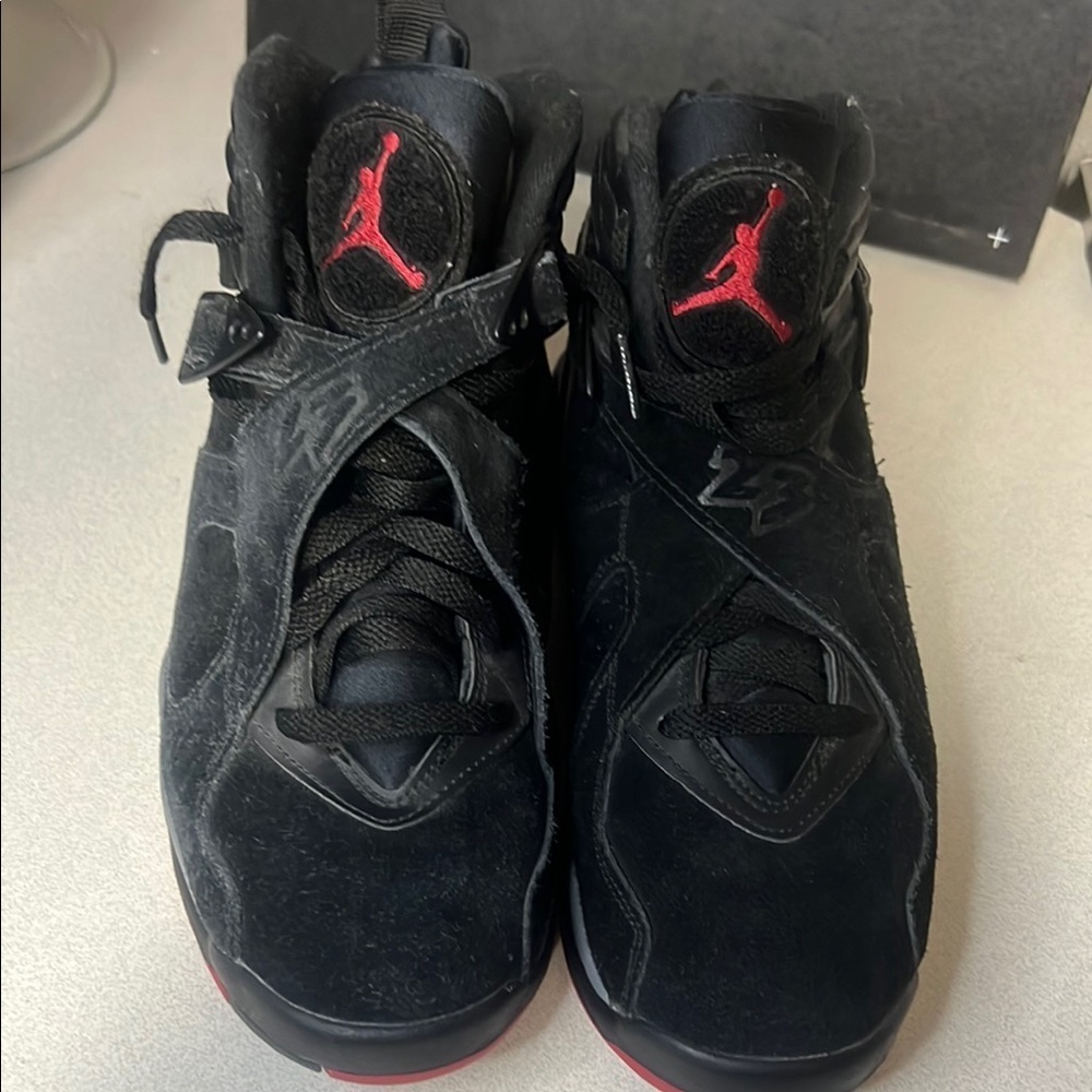 Black and Red High-Top Sneakers